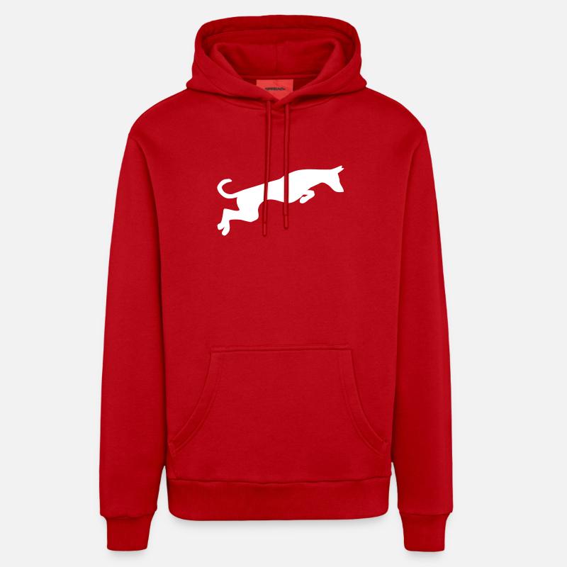 Chien d'Ibiza - Sweat à capuche bio décontracté fabriqué en UE - rouge