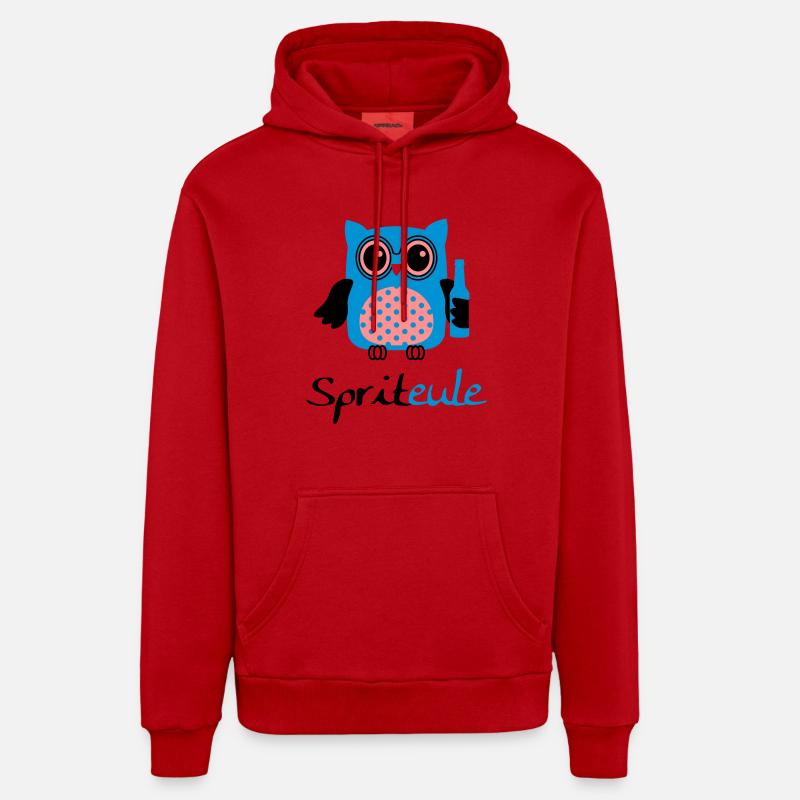 Spriteule - Sweat à capuche bio décontracté fabriqué en UE - rouge