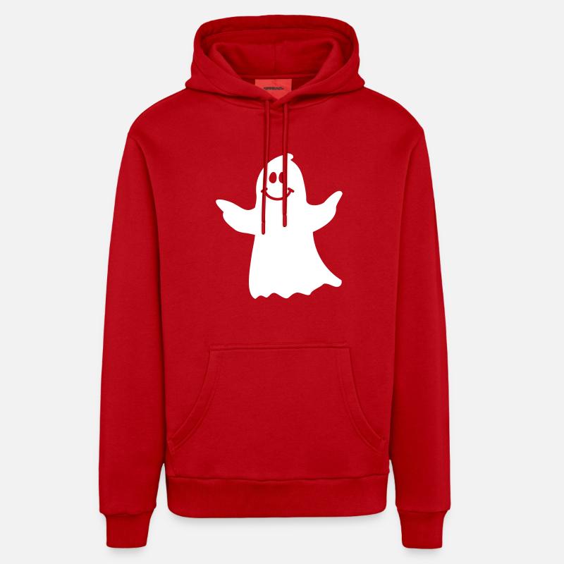 Fantôme - Sweat à capuche bio décontracté fabriqué en UE - rouge