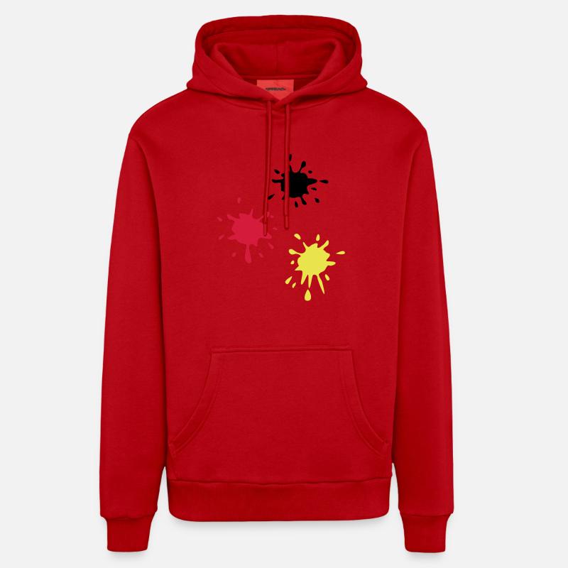 Kunst, Klecks, kunstklecks (super cheap!) - Organic Relaxed Hoodie Made in EU - Rot
