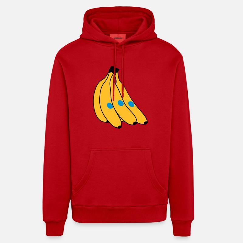 Banane - Sweat à capuche bio décontracté fabriqué en UE - rouge