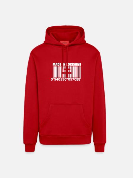 Made in Lorraine II - Organic Relaxed Hoodie Made in EU - red