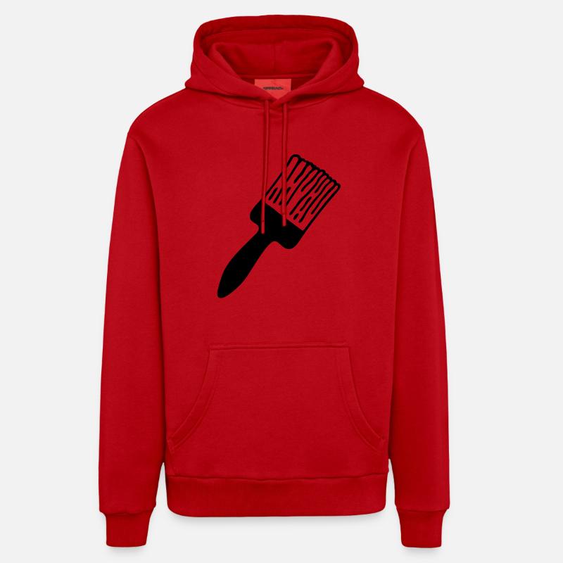 Pinsel - Sweat à capuche bio décontracté fabriqué en UE - rouge