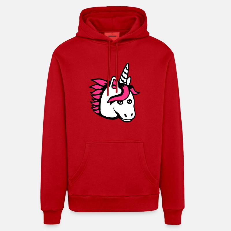 Einhorn Mädchen Hübsch Freundlich Cartoon Pferd Organic Relaxed Hoodie Made in EU