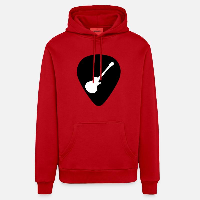 sélection de guitare les paul - Sweat à capuche bio décontracté fabriqué en UE - rouge