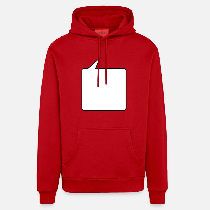 Sprechblase eckig mittel 2c - Sweat à capuche bio décontracté fabriqué en UE - rouge