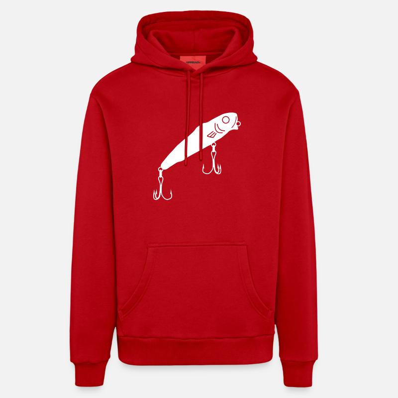 Appâts_de_pêche_epc1 - Sweat à capuche bio décontracté fabriqué en UE - rouge