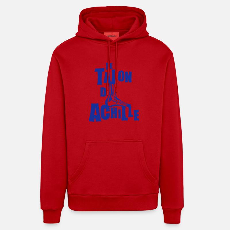 talon achille expression - Sweat à capuche bio décontracté fabriqué en UE - rouge