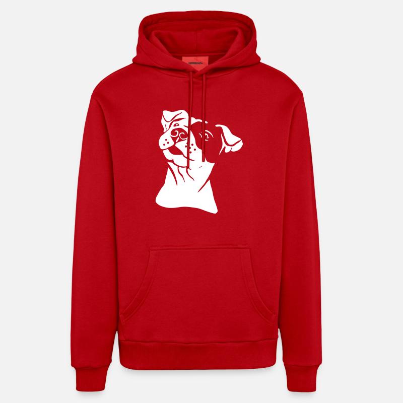 Staffordshire Terrier - Sweat à capuche bio décontracté fabriqué en UE - rouge