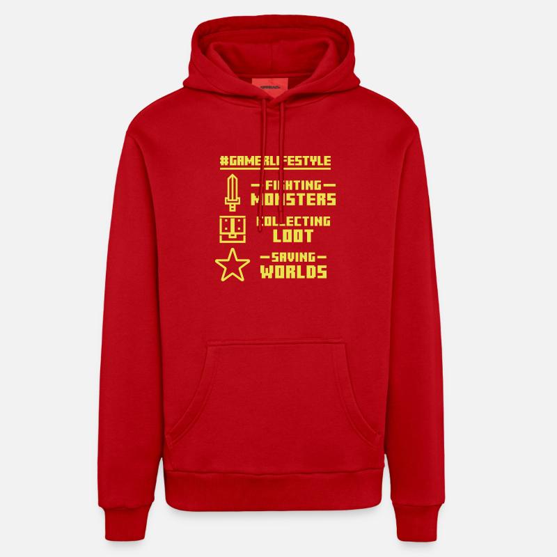 Mode de vie Gamer 04 Sweat à capuche bio décontracté fabriqué en UE
