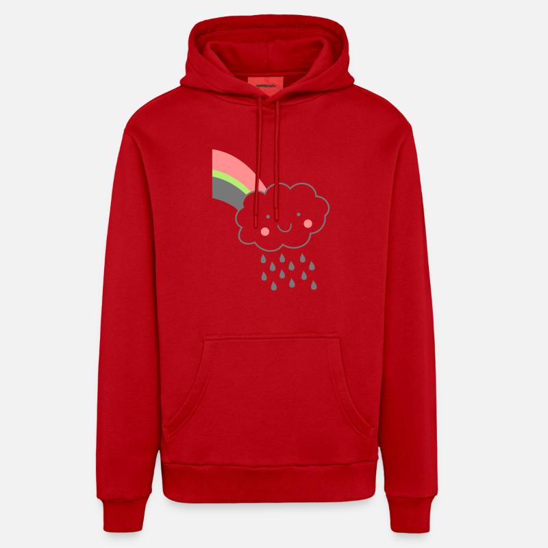 Wolke Regen Regenbogen farbig Geschenk Comic Sweat à capuche bio décontracté fabriqué en UE