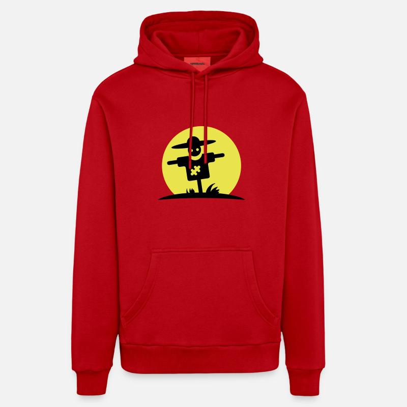 Vogelscheuche - Organic Relaxed Hoodie Made in EU - Rot
