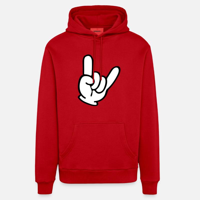 hand comic party - Organic Relaxed Hoodie Made in EU - Rot