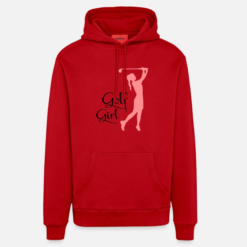 golf - Sweat à capuche bio décontracté fabriqué en UE - rouge