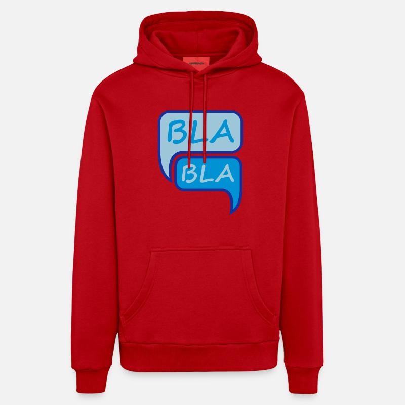 Bla Bla Design - Sweat à capuche bio décontracté fabriqué en UE - rouge