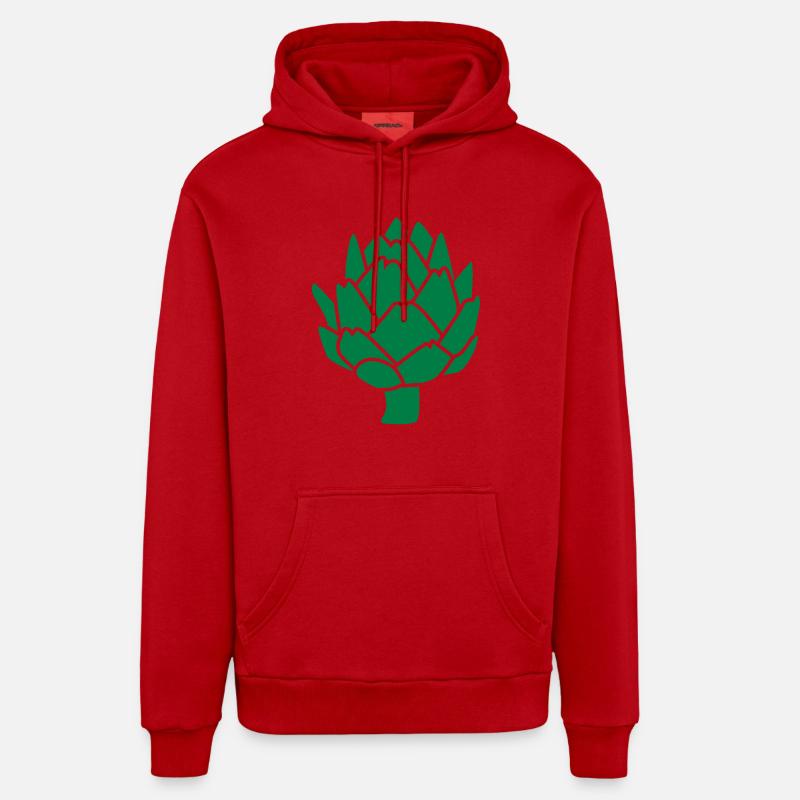 Artichaut - Sweat à capuche bio décontracté fabriqué en UE - rouge