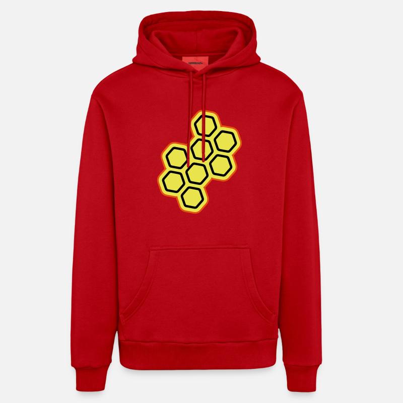 Symbole de l’apiculteur - Sweat à capuche bio décontracté fabriqué en UE - rouge