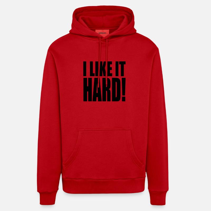 I like it hard! - Sweat à capuche bio décontracté fabriqué en UE - rouge