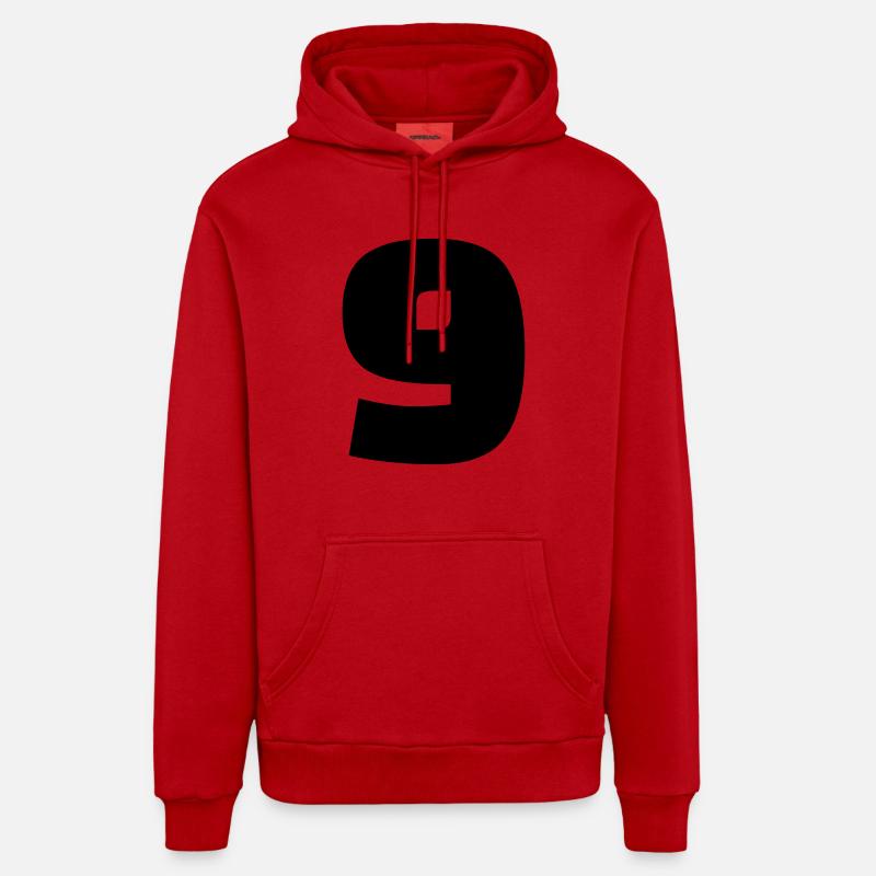 9 - Sweat à capuche bio décontracté fabriqué en UE - rouge