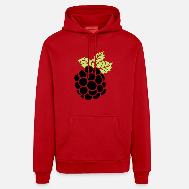 blackberry - Sweat à capuche bio décontracté fabriqué en UE - rouge