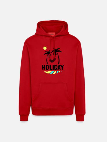 palms relax holiday - Organic Relaxed Hoodie Made in EU - Rot