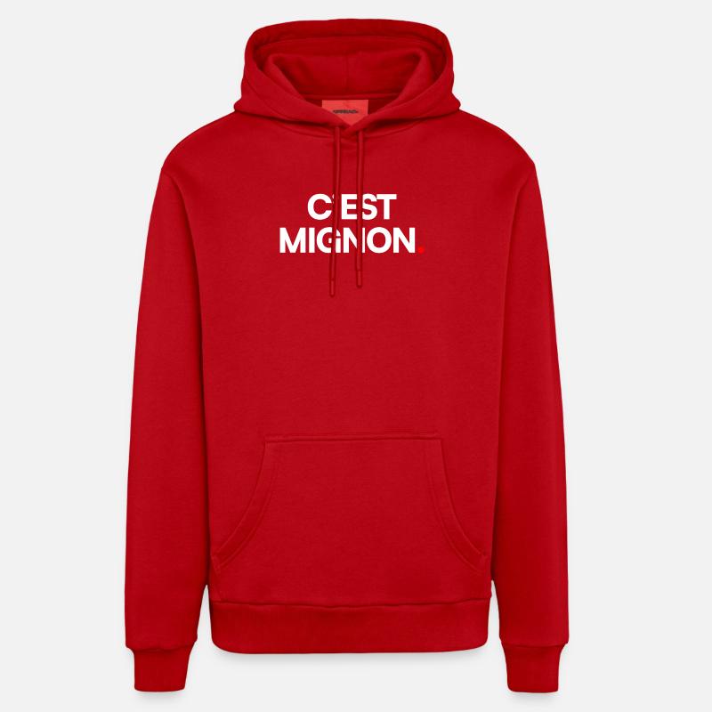 C’est mignon - Sweat à capuche bio décontracté fabriqué en UE - rouge