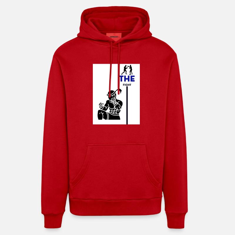LE COMBAT - Sweat à capuche bio décontracté fabriqué en UE - rouge
