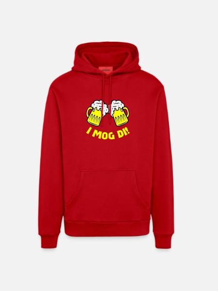 beer i mog di - Organic Relaxed Hoodie Made in EU - red