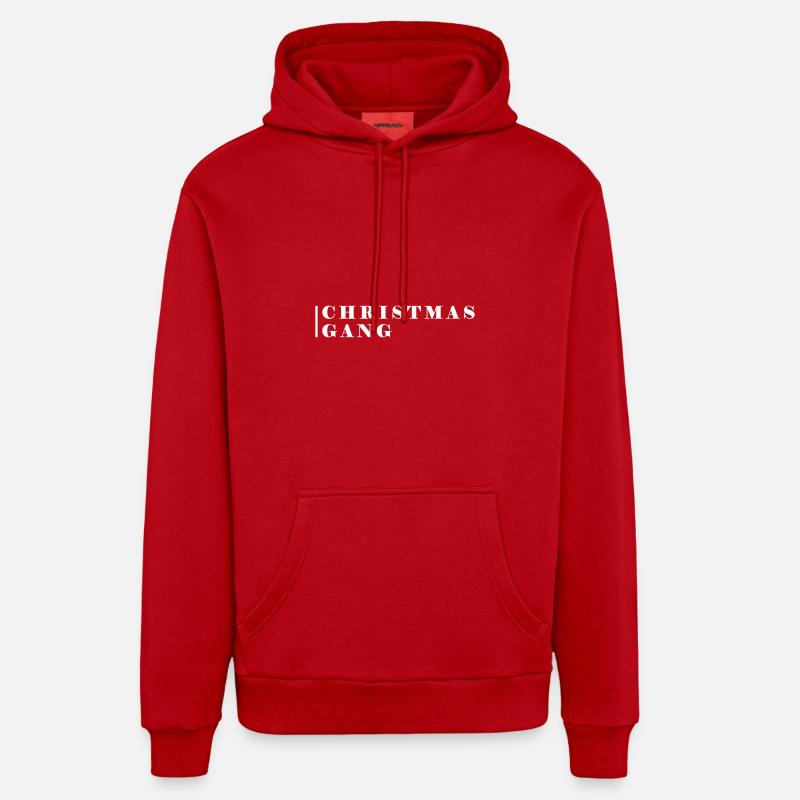 Équipe de Noël de Noël - Sweat à capuche bio décontracté fabriqué en UE - rouge