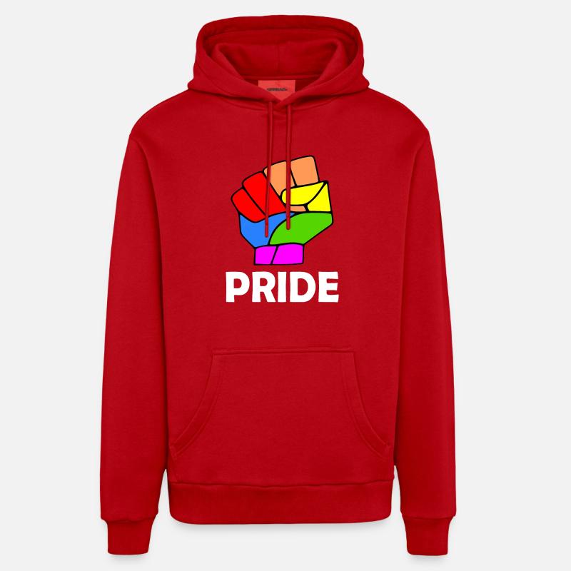 Pride - Sweat à capuche bio décontracté fabriqué en UE - rouge