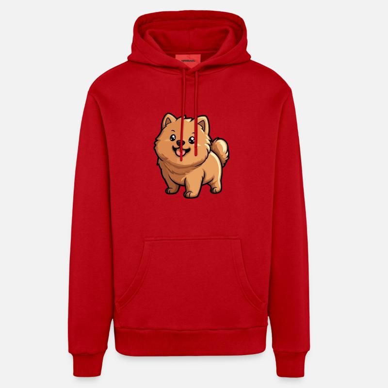 Chow Chow Chien Mignon - Sweat à capuche bio décontracté fabriqué en UE - rouge