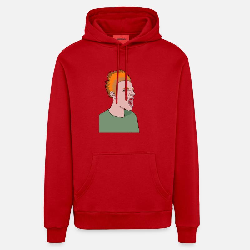 Puissance aux rousses - Sweat à capuche bio décontracté fabriqué en UE - rouge
