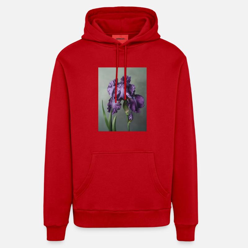 Iris FL 4 - Sweat à capuche bio décontracté fabriqué en UE - rouge