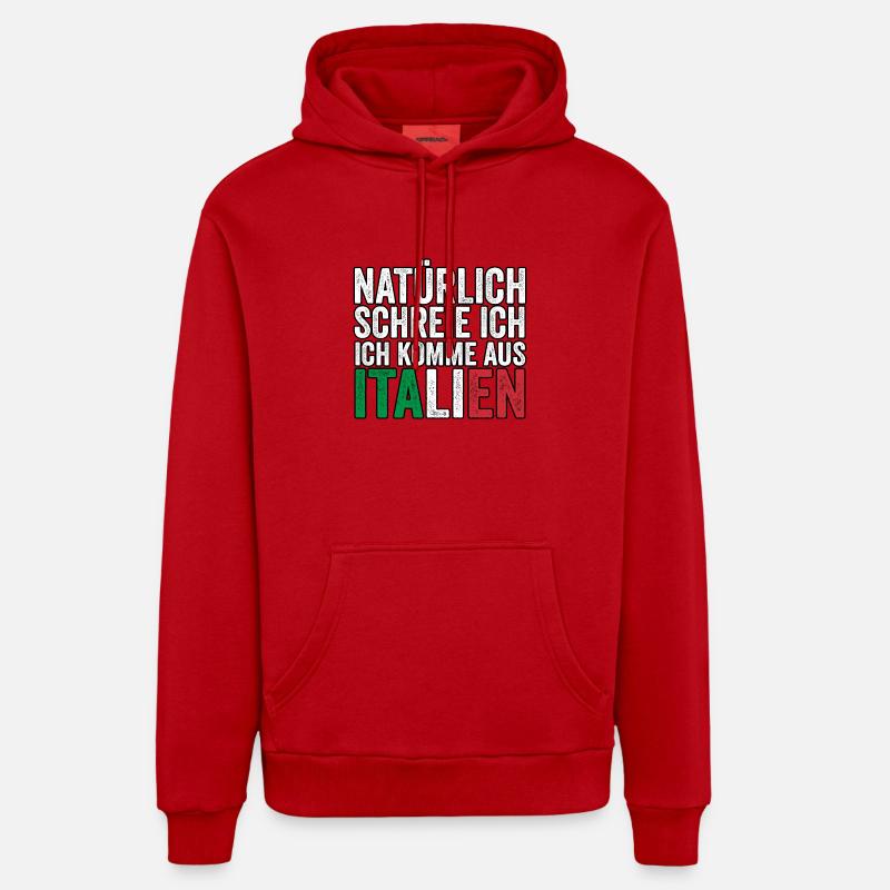 Italie Vaffanculo italien - Sweat à capuche bio décontracté fabriqué en UE - rouge