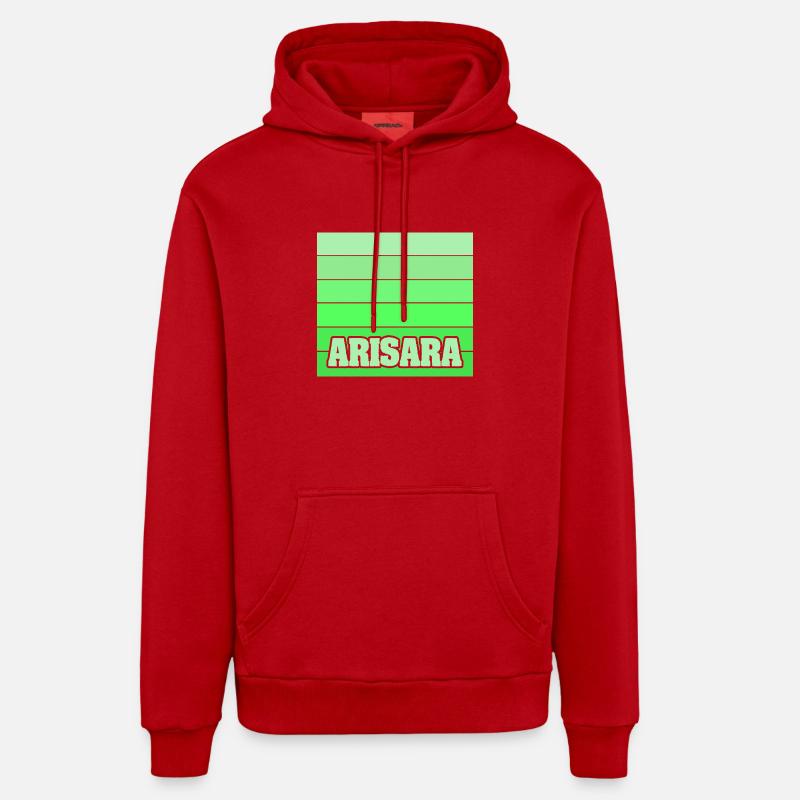 Arisara - Sweat à capuche bio décontracté fabriqué en UE - rouge