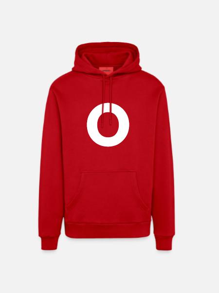O - Organic Relaxed Hoodie Made in EU - red