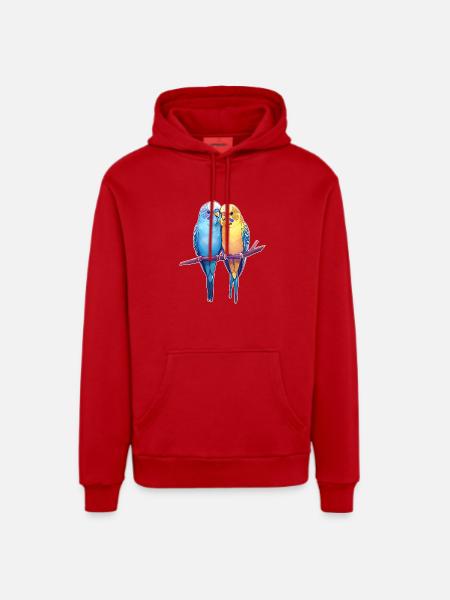Budgies - Organic Relaxed Hoodie Made in EU - red