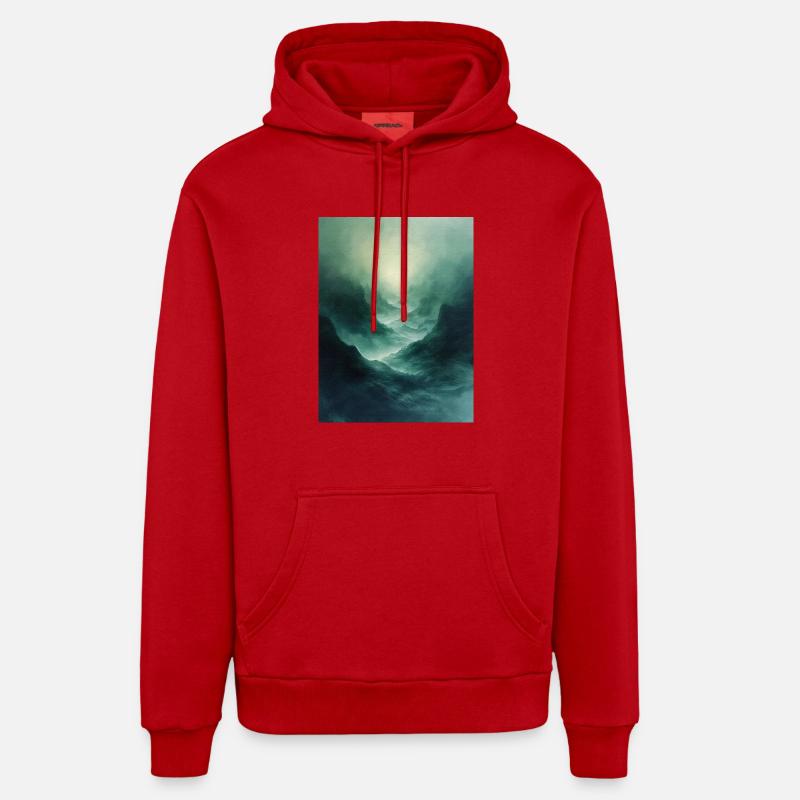 Affiche Geo Nature Paint 17 - Sweat à capuche bio décontracté fabriqué en UE - rouge