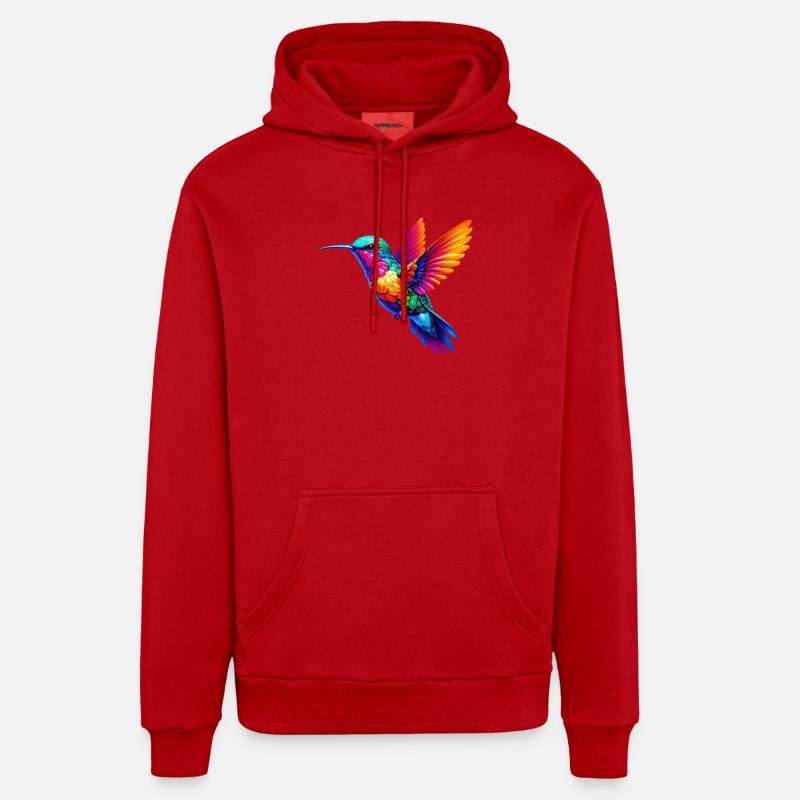 Colibri - Sweat à capuche bio décontracté fabriqué en UE - rouge