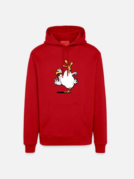 kung_fu_chicken - Organic Relaxed Hoodie Made in EU - red