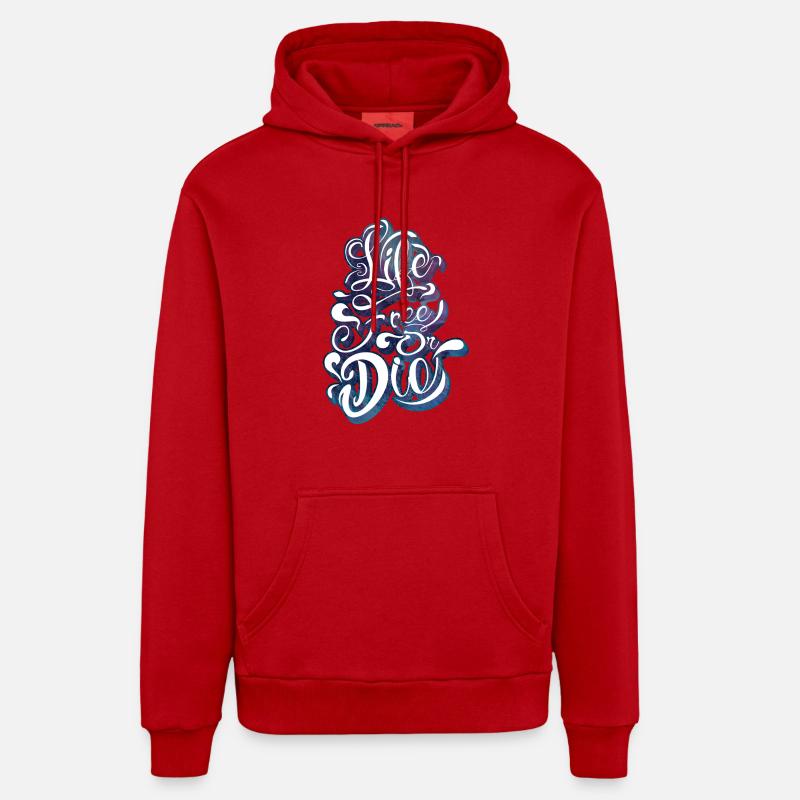 frei leben oder sterben - Organic Relaxed Hoodie Made in EU - Rot