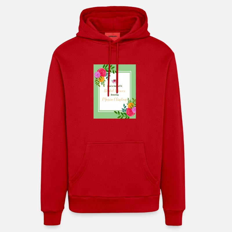 INVITATION EN L'HONNEUR DE MARIAGE - Sweat à capuche bio décontracté fabriqué en UE - rouge