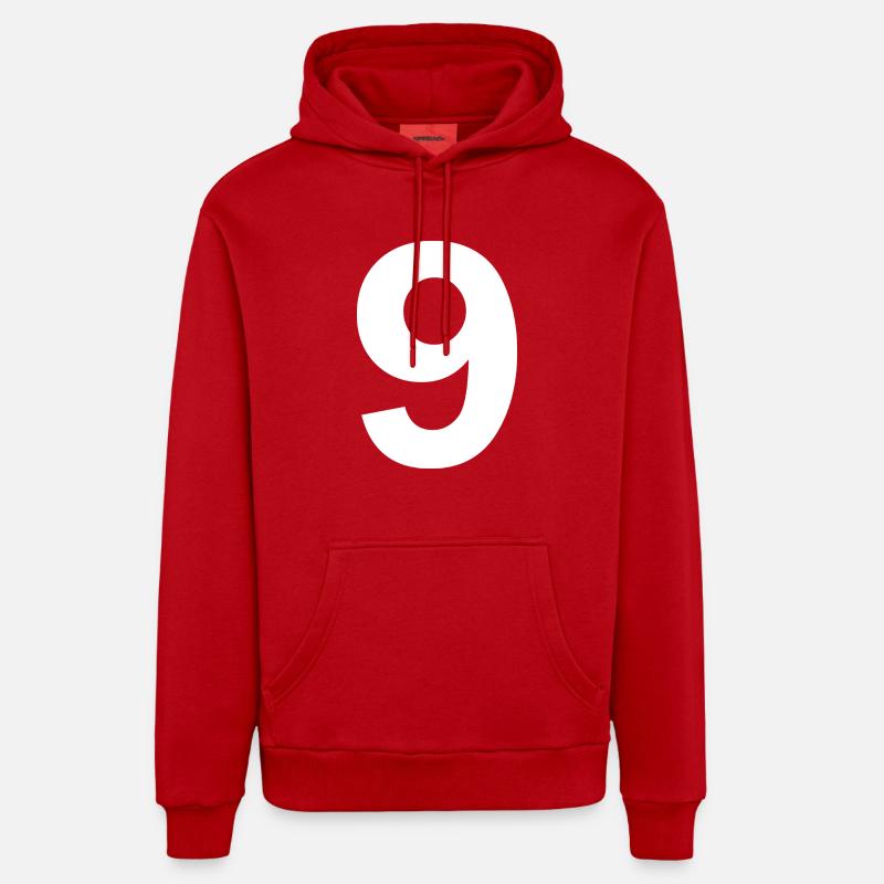 9 - Sweat à capuche bio décontracté fabriqué en UE - rouge