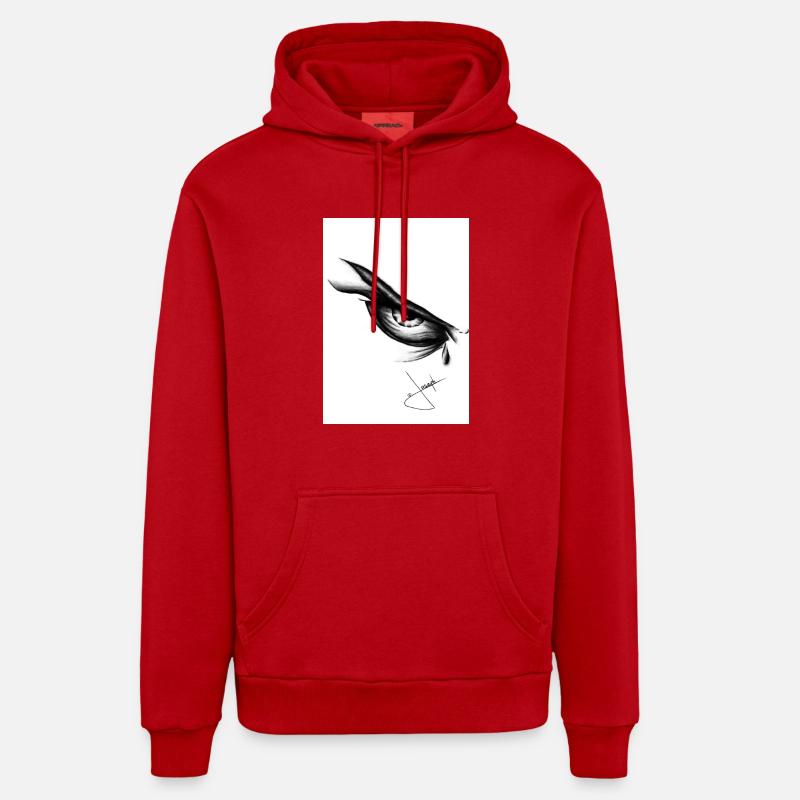 Yeux anges - Sweat à capuche bio décontracté fabriqué en UE - rouge