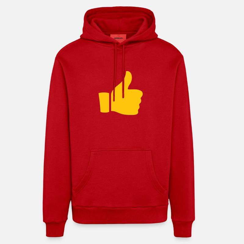 Pouce Levé - Sweat à capuche bio décontracté fabriqué en UE - rouge