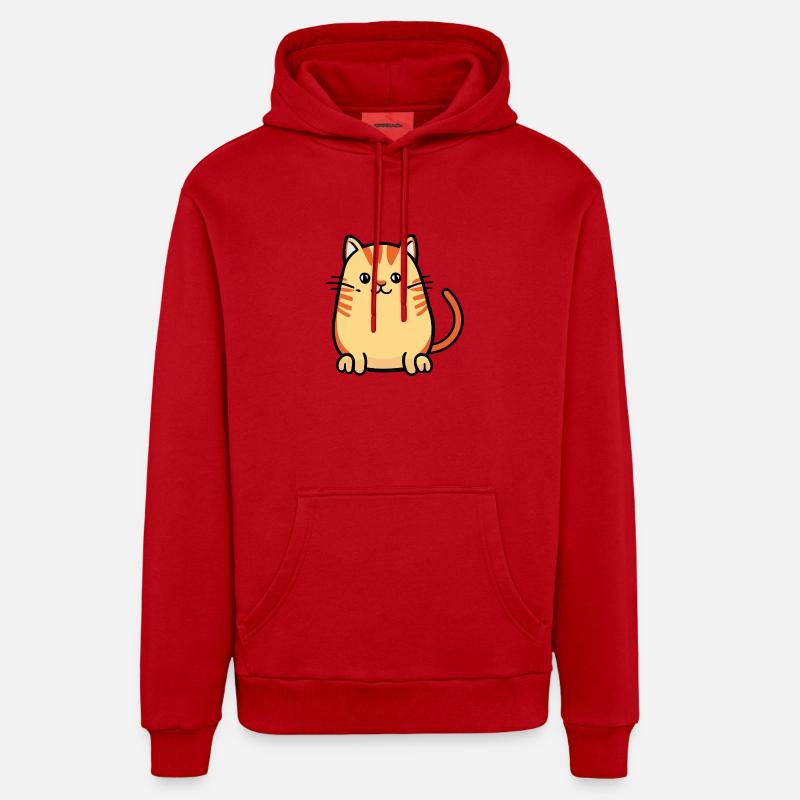 Juste mignon chaton - Sweat à capuche bio décontracté fabriqué en UE - rouge