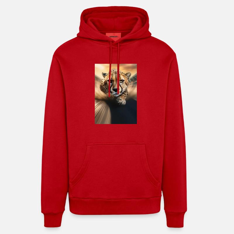 Sprinting cheetah Organic Relaxed Hoodie Made in EU