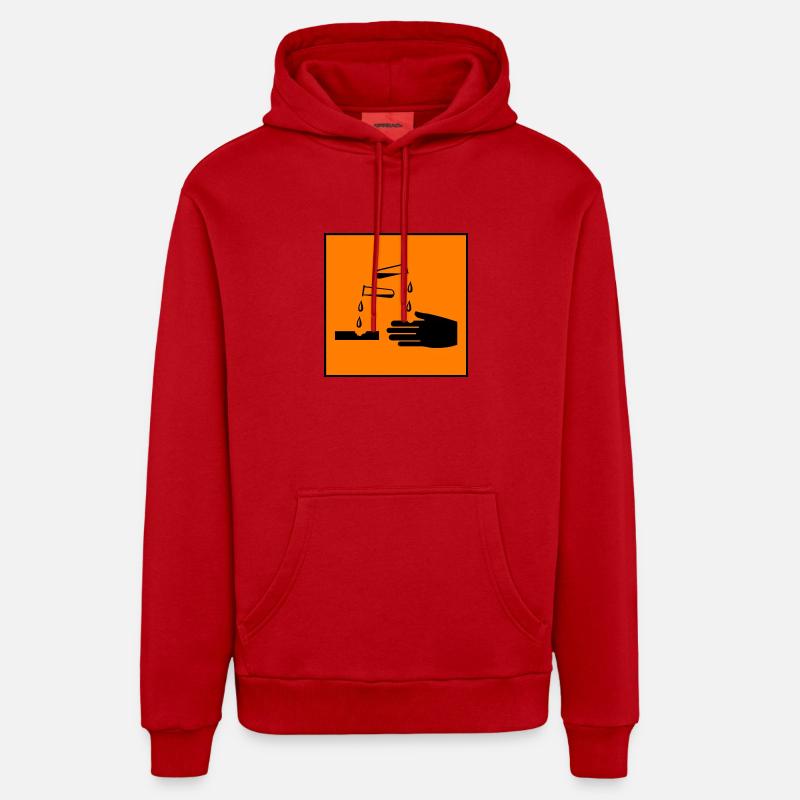 corrosif! - Sweat à capuche bio décontracté fabriqué en UE - rouge