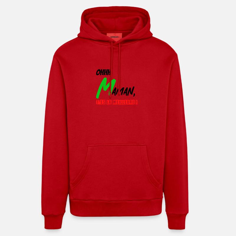 OHHHHHH MAMAN T'ES LA MEILLEURE ! - Sweat à capuche bio décontracté fabriqué en UE - rouge