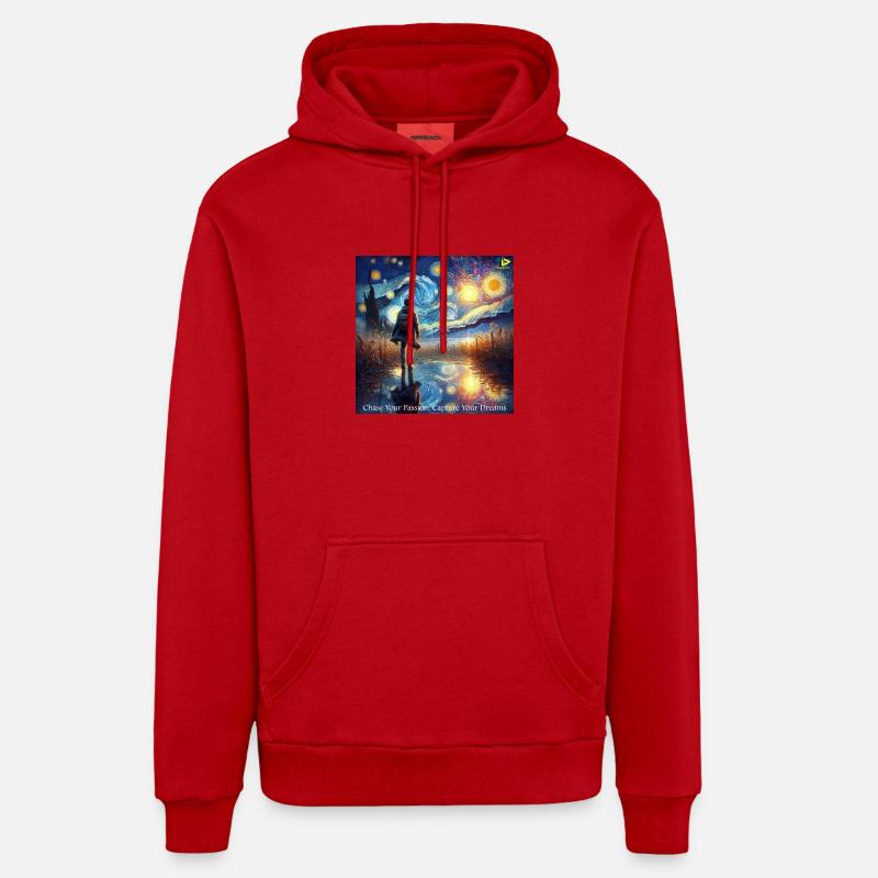 Chase Your Passion Capture Your Dreams Organic Relaxed Hoodie Made in EU